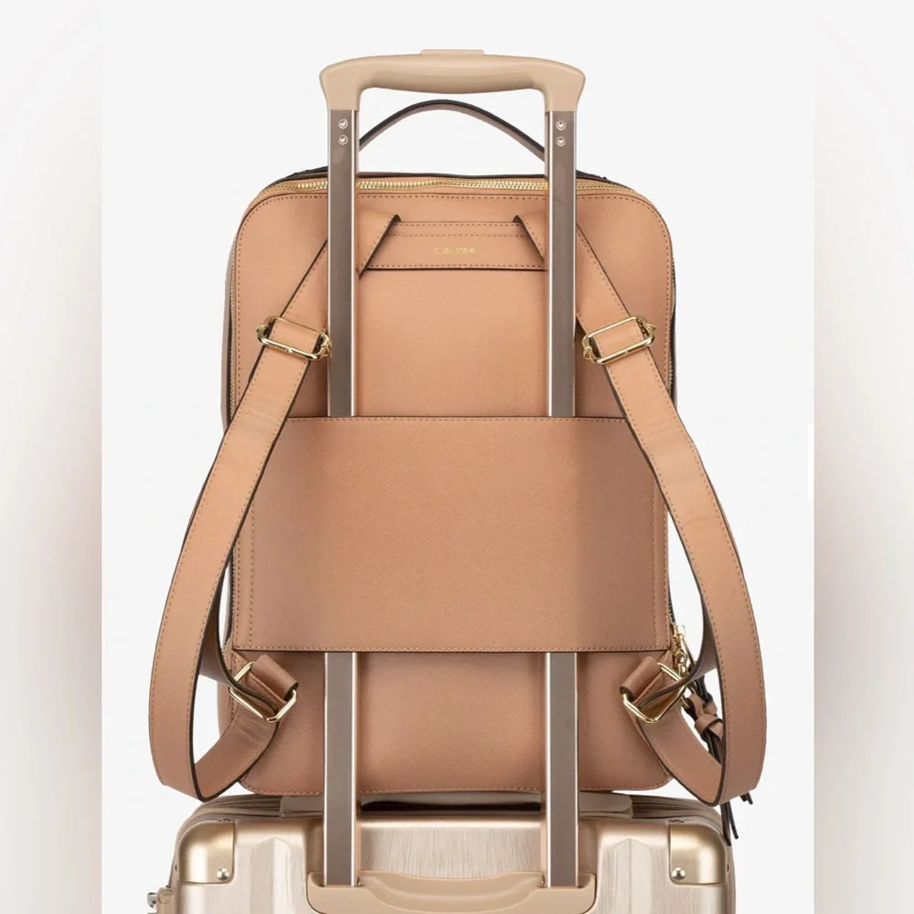 Calpak Caramel Backpack with Stitch Detail-EXCELLENT CONDITION! - Picture 13 of 16